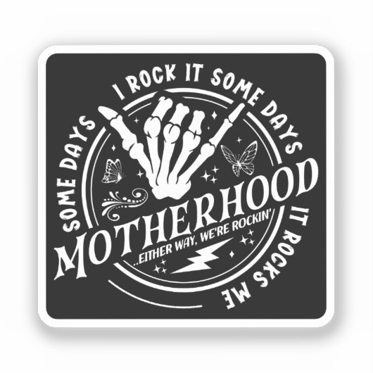 Moederschap soms gooi ik het een paar dagen op het sticker (Voorkant)