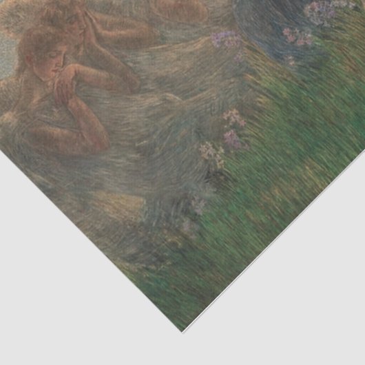 Moederschap van Gaetano Previati Tissuepapier (Detail)