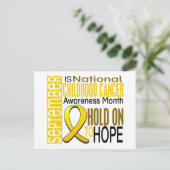 Moederschap voor kinderkanker Maand Ribbon I2 1.4 Briefkaart (Staand voorkant)