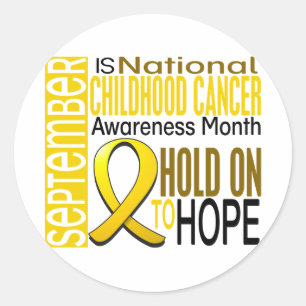 Moederschap voor kinderkanker Maand Ribbon I2 1.4 Ronde Sticker