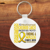 Moederschap voor kinderkanker Maand Ribbon I2 1,5 Sleutelhanger (Voorkant)