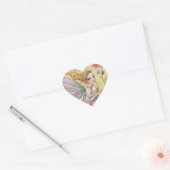 Moederschap Zoete Moeder en Baby Fee Schilderij Hart Sticker (Envelop)