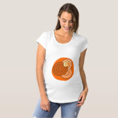 Moederschaps-baby verkort subtiel ontwerp t-shirt (Voorkant volledig)