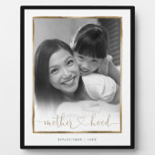 Moederschapstest. Elegant zwart en goud Lijst foto Fotoplaat (Voorkant)