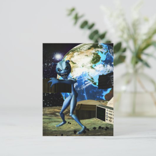 Moederschip Alien Pirate Briefkaart (Staand voorkant)