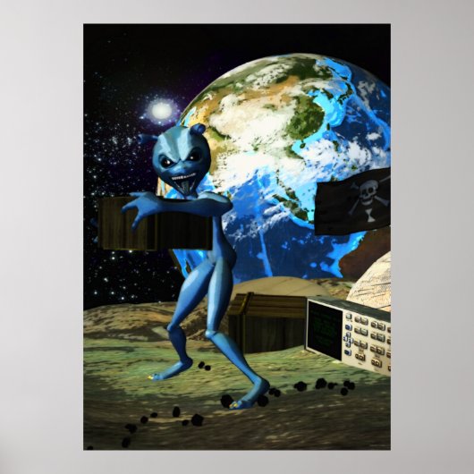 Moederschip Alien Pirate Poster (Voorkant)