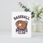 Moedersdag Baseball Moms Club Briefkaart (Staand voorkant)