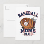 Moedersdag Baseball Moms Club Briefkaart (Voorkant / Achterkant)