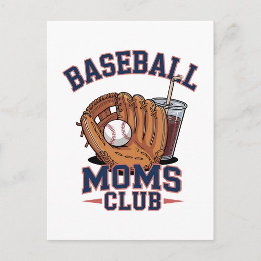 Moedersdag Baseball Moms Club Briefkaart (Voorkant)