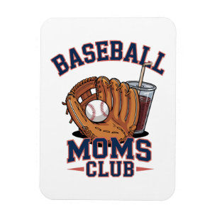 Moedersdag Baseball Moms Club Magneet