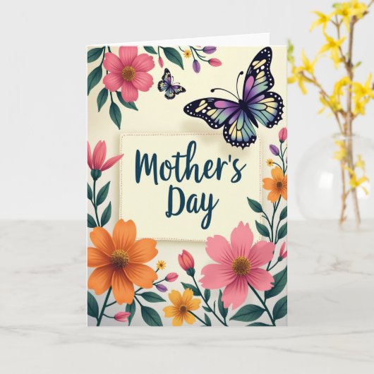 Moedersdag Vluchtkaart Kaart (Gele Bloem)