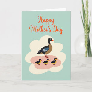 Moedersdagkaart met vogels scène kaart
