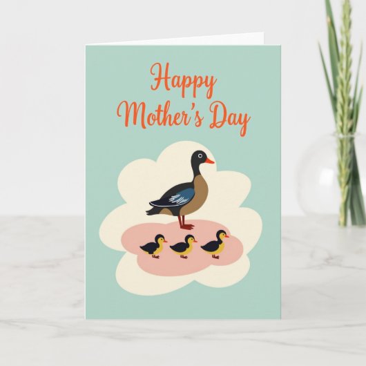 Moedersdagkaart met vogels scène kaart (Voorkant)