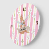 Moederskindje kangoeroe met strepen grote klok (Hoek)