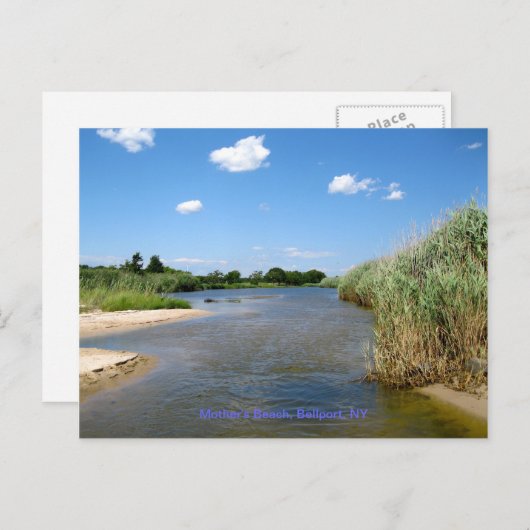 Moederstrand, Bellport NY Briefkaart (Voorkant / Achterkant)