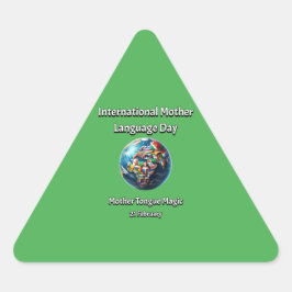 Moedertaal magie. Dag van de moedertaal. Sticker