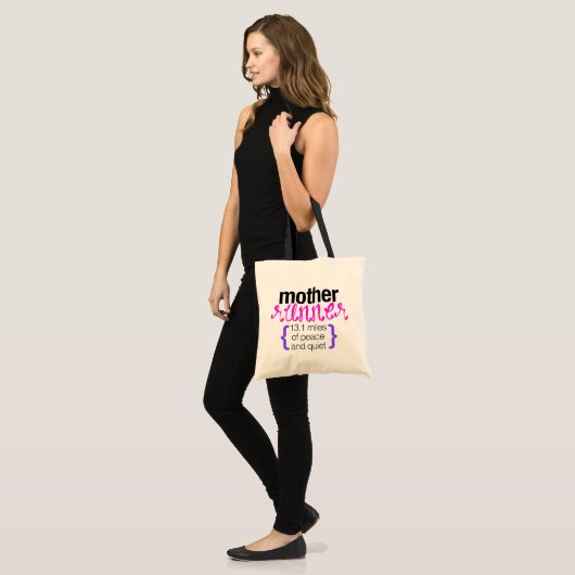 moedertas tote bag (Voorkant (model))