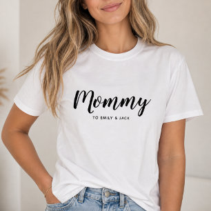 Moedertje   Moderne Moeder Kinderen Namen Moederda T-shirt