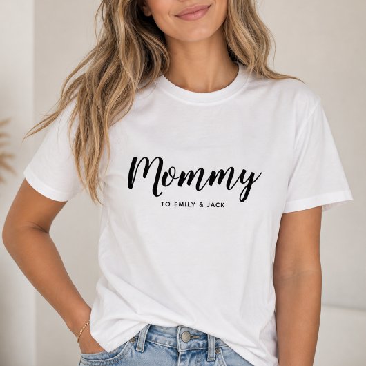 Moedertje | Moderne Moeder Kinderen Namen Moederda T-shirt