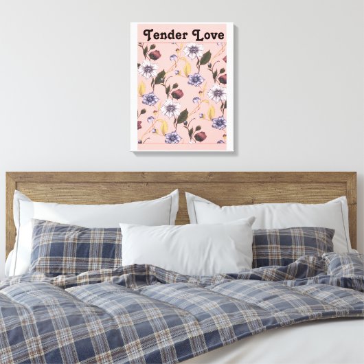 Moedertuin Botanisch Canvas Afdruk (Insitu (Slaapkamer))