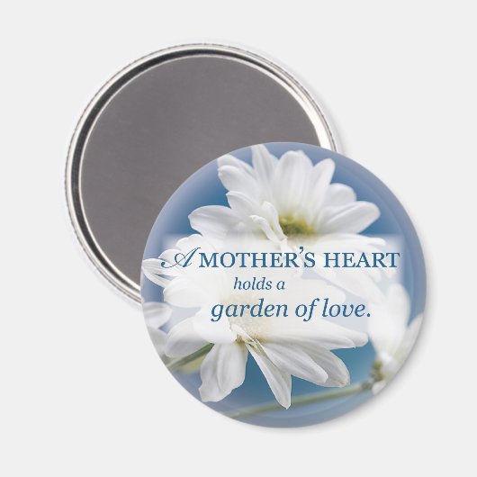 Moedertuin van de liefde, Daisies, Blue Sky Magneet (Voorkant / Achterkant)