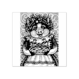 MOEDERVARKEN EIKEL RUBBER STEMPEL