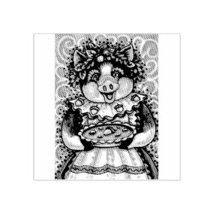 MOEDERVARKEN EIKEL RUBBER STEMPEL