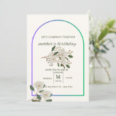 Moederverjaardagsuitnodigingskaart Kaart (Staand voorkant)