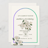 Moederverjaardagsuitnodigingskaart Kaart (Voorkant / Achterkant)