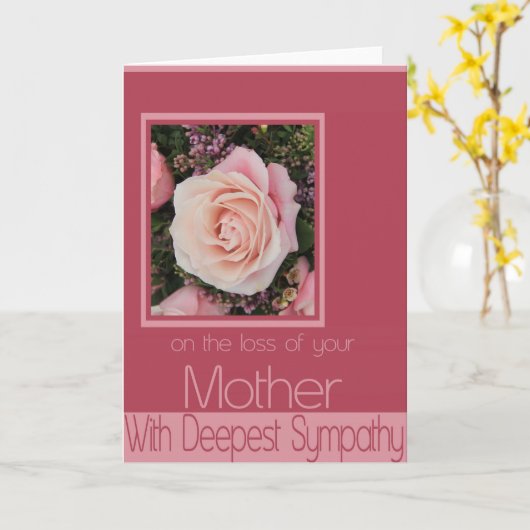 Moederverlies sympathie Roos Kaart (Gele Bloem)