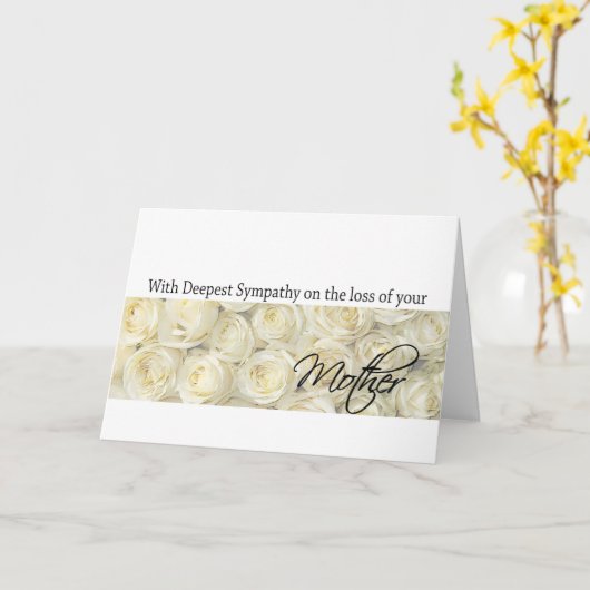 Moederverlies sympathie Roos Kaart (Gele Bloem)