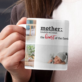 Moedervormend hart van de familie 5 foto koffiemok