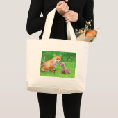 Moedervos en kub grote tote bag (Voorkant (product))