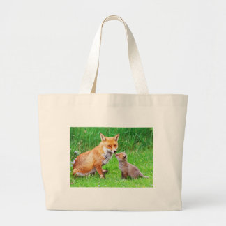 Moedervos en kub grote tote bag