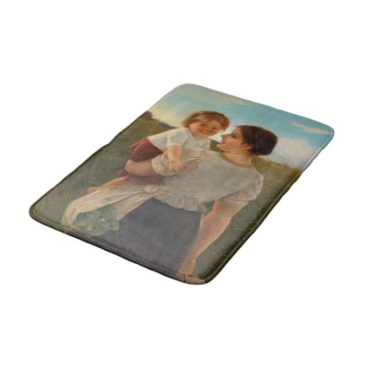 Moedervreugde (liefhebbende moeder en dochter) badmat (Gekanteld)