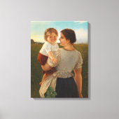 Moedervreugde (liefhebbende moeder en dochter) canvas afdruk (Voorkant)