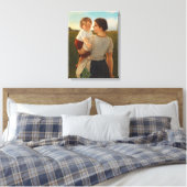 Moedervreugde (liefhebbende moeder en dochter) canvas afdruk (Insitu (Slaapkamer))