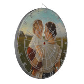 Moedervreugde (liefhebbende moeder en dochter) dartbord (Voorkant Links)