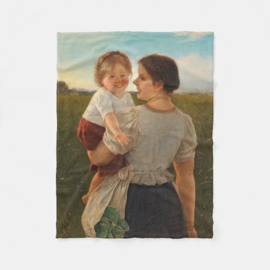 Moedervreugde (liefhebbende moeder en dochter) fleece deken (Voorkant)