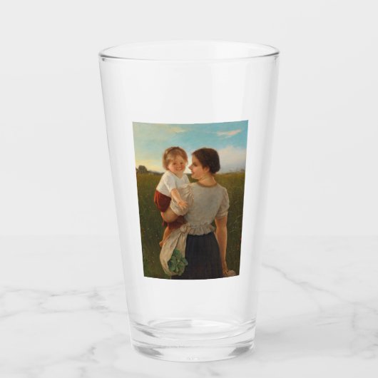 Moedervreugde (liefhebbende moeder en dochter) glas (Voorkant)