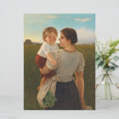 Moedervreugde (liefhebbende moeder en dochter) kaart (Staand voorkant)