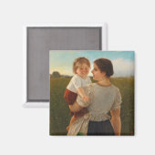 Moedervreugde (liefhebbende moeder en dochter) magneet (Voorkant / Achterkant)