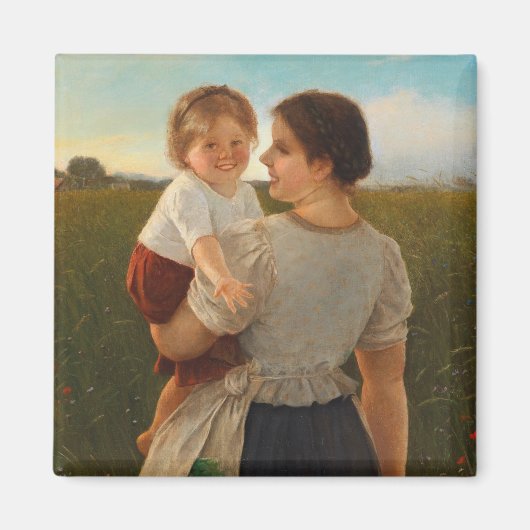 Moedervreugde (liefhebbende moeder en dochter) magneet (Voorkant)