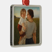 Moedervreugde (liefhebbende moeder en dochter) metalen ornament (Rechts)