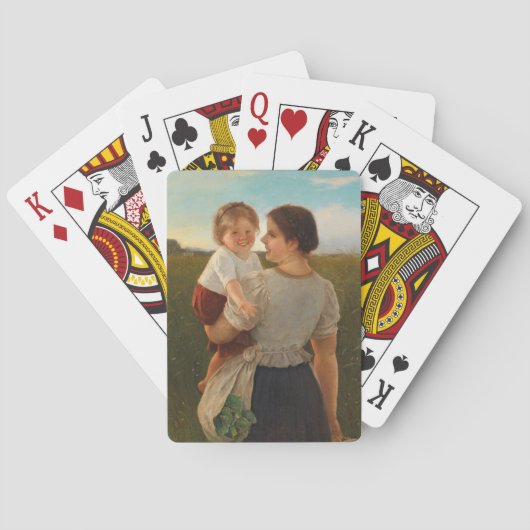 Moedervreugde (liefhebbende moeder en dochter) pokerkaarten (Achterkant)