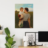 Moedervreugde (liefhebbende moeder en dochter) poster (Thuiskantoor)