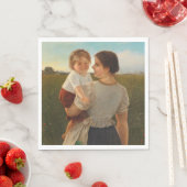 Moedervreugde (liefhebbende moeder en dochter) servet (Insitu)