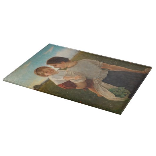 Moedervreugde (liefhebbende moeder en dochter) snijplank (Hoek)