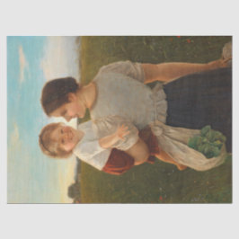 Moedervreugde (liefhebbende moeder en dochter) tissuepapier