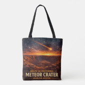 Moederweg Eeuwfeest Meteor Krater Panorama Tote Bag (Achterkant)